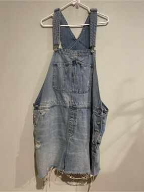 Old Navy Light Blue Denim Relaxed  Bib Overalls